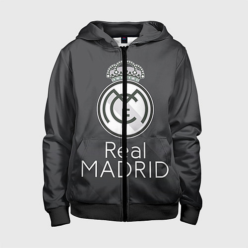 Детская толстовка на молнии Real Madrid / 3D-Черный – фото 1