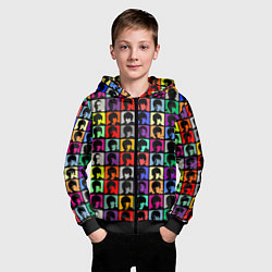 Толстовка на молнии детская The Beatles: pop-art, цвет: 3D-черный — фото 2
