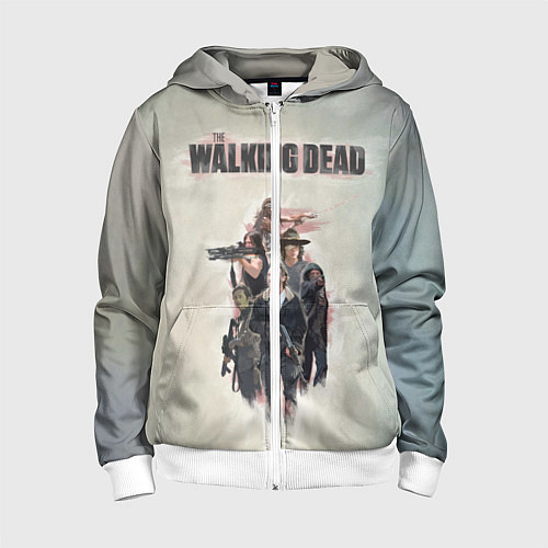 Детская толстовка на молнии Walking Dead / 3D-Белый – фото 1