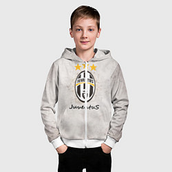 Толстовка на молнии детская Juventus3, цвет: 3D-белый — фото 2