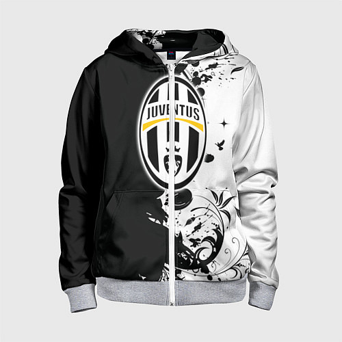 Детская толстовка на молнии Juventus4 / 3D-Меланж – фото 1