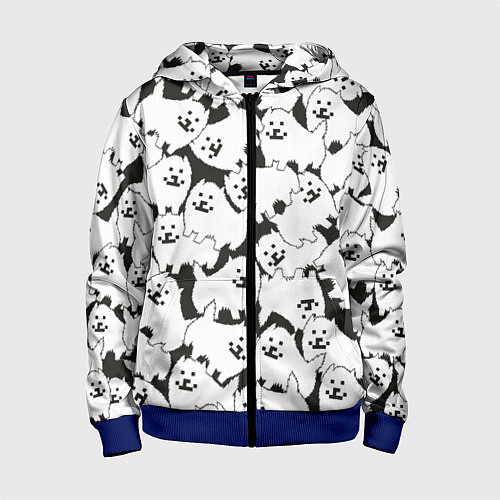 Детская толстовка на молнии Undertale Annoying dog / 3D-Синий – фото 1