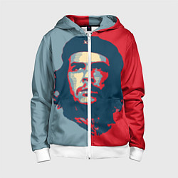 Толстовка на молнии детская Che Guevara, цвет: 3D-белый