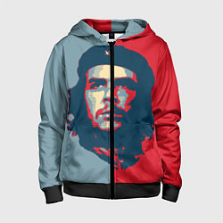 Толстовка на молнии детская Che Guevara, цвет: 3D-черный