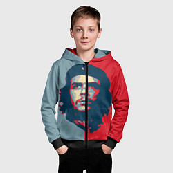Толстовка на молнии детская Che Guevara, цвет: 3D-черный — фото 2