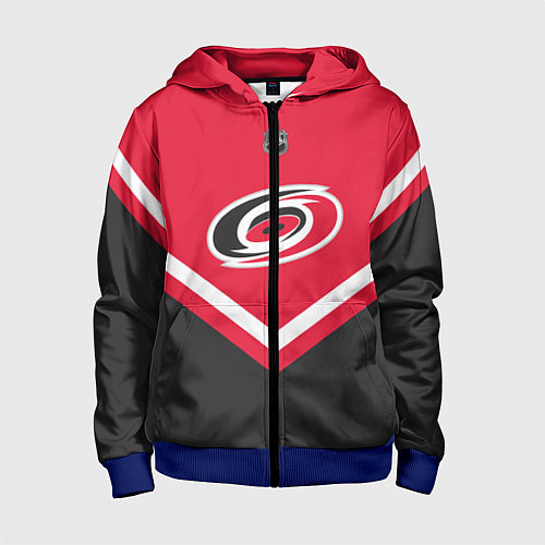 Детская толстовка на молнии NHL: Carolina Hurricanes / 3D-Синий – фото 1