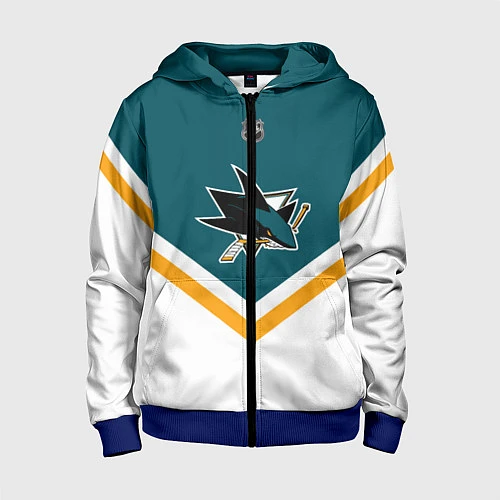 Детская толстовка на молнии NHL: San Jose Sharks / 3D-Синий – фото 1