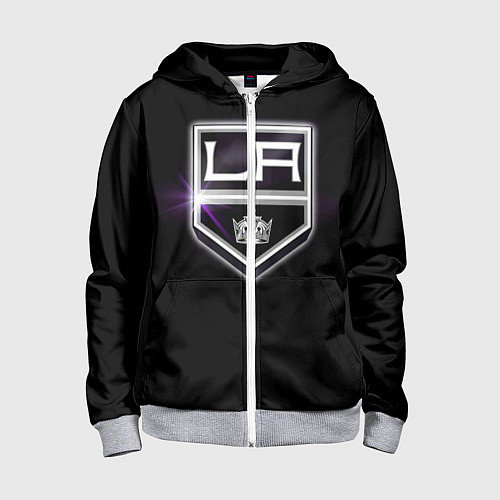 Детская толстовка на молнии Los Angeles Kings / 3D-Меланж – фото 1