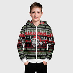 Толстовка на молнии детская Freddy Christmas, цвет: 3D-белый — фото 2