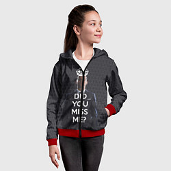 Толстовка на молнии детская Keep Calm & Did You Miss Me?, цвет: 3D-красный — фото 2