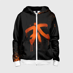 Толстовка на молнии детская Fnatic: Black collection, цвет: 3D-белый