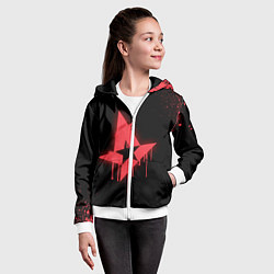 Толстовка на молнии детская Astralis: Black collection, цвет: 3D-белый — фото 2