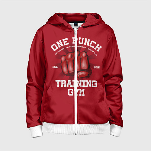 Детская толстовка на молнии One Punch Gym / 3D-Белый – фото 1