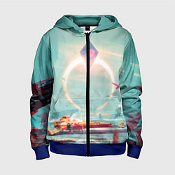 Толстовка на молнии детская No Mans Sky, цвет: 3D-синий