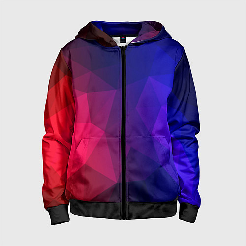 Детская толстовка на молнии Red&Blue / 3D-Черный – фото 1