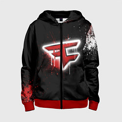 Толстовка на молнии детская FaZe Clan: Black collection, цвет: 3D-красный