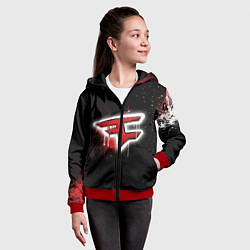 Толстовка на молнии детская FaZe Clan: Black collection, цвет: 3D-красный — фото 2
