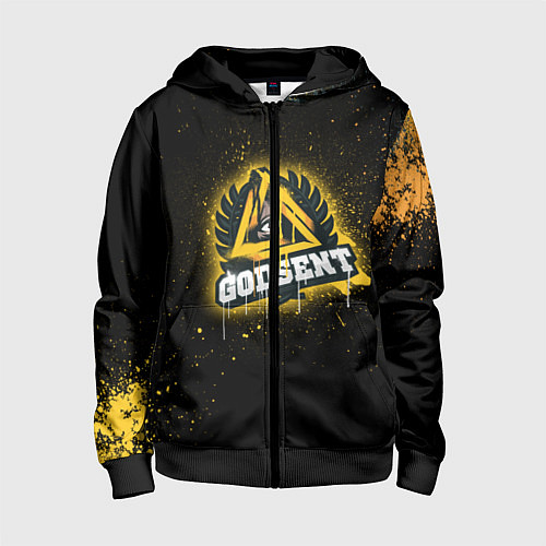 Детская толстовка на молнии Godsent: Black collection / 3D-Черный – фото 1