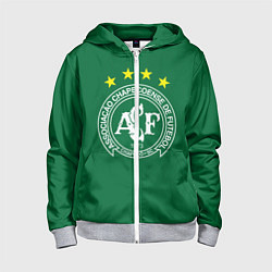 Толстовка на молнии детская ACF Chapecoense, цвет: 3D-меланж