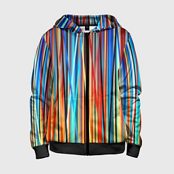 Детская толстовка на молнии Colored stripes