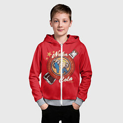 Толстовка на молнии детская Fallout: Nuka Cola, цвет: 3D-меланж — фото 2