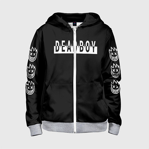 Детская толстовка на молнии DeadBoy / 3D-Меланж – фото 1