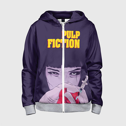 Детская толстовка на молнии Pulp Fiction: Dope Heart / 3D-Меланж – фото 1