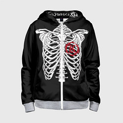 Детская толстовка на молнии Кукрыниксы: Скелет