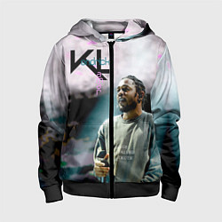 Толстовка на молнии детская KL: Kendrick Lamar, цвет: 3D-черный