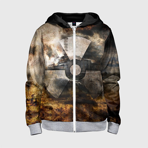 Детская толстовка на молнии STALKER: Nuclear / 3D-Меланж – фото 1