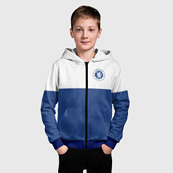 Толстовка на молнии детская Chelsea FC: Light Blue, цвет: 3D-синий — фото 2