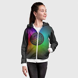 Толстовка на молнии детская Coldplay Colour, цвет: 3D-белый — фото 2
