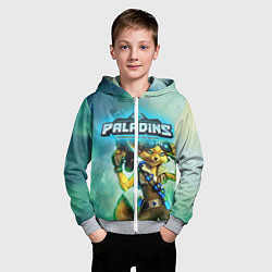 Толстовка на молнии детская Paladins, цвет: 3D-меланж — фото 2