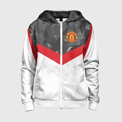 Детская толстовка на молнии Man United FC: Grey Polygons