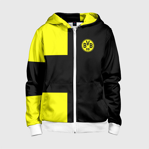 Детская толстовка на молнии BVB FC: Black style / 3D-Белый – фото 1