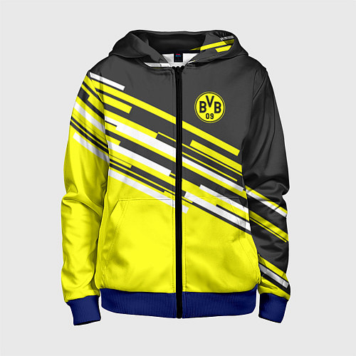 Детская толстовка на молнии Borussia FC: Sport Line 2018 / 3D-Синий – фото 1