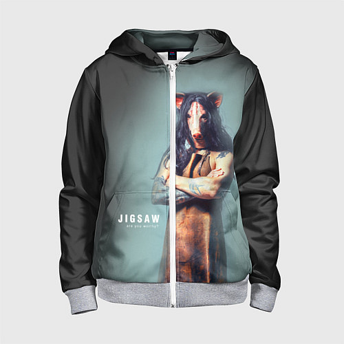 Детская толстовка на молнии Jigsaw 2 / 3D-Меланж – фото 1