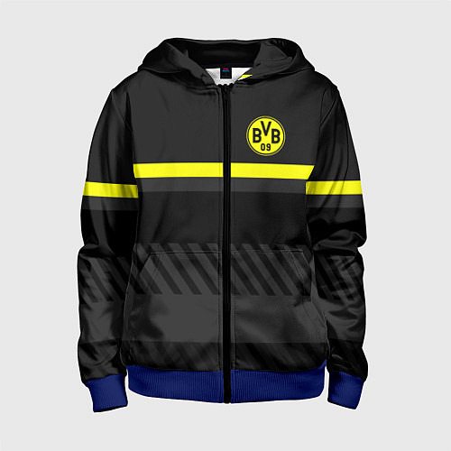 Детская толстовка на молнии FC Borussia 2018 Original #3 / 3D-Синий – фото 1