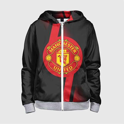 Детская толстовка на молнии FC Manchester United: Storm / 3D-Меланж – фото 1