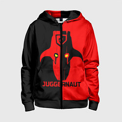 Толстовка на молнии детская Juggernaut Blood, цвет: 3D-черный