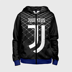 Толстовка на молнии детская FC Juventus: Black Lines, цвет: 3D-синий