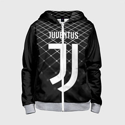 Толстовка на молнии детская FC Juventus: Black Lines, цвет: 3D-меланж