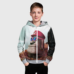 Толстовка на молнии детская Super Mario: A Thing, цвет: 3D-меланж — фото 2