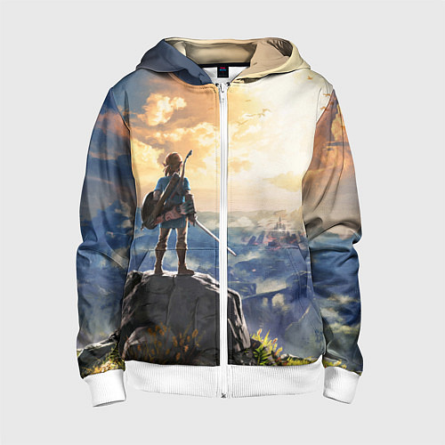 Детская толстовка на молнии Knight Link / 3D-Белый – фото 1