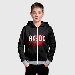 Толстовка на молнии детская AC/DC: Red Spot, цвет: 3D-меланж — фото 2