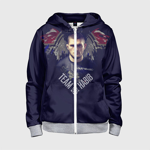 Детская толстовка на молнии Team Habib 1988 / 3D-Меланж – фото 1