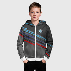 Толстовка на молнии детская BMW BRAND COLOR, цвет: 3D-белый — фото 2