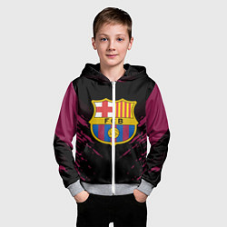 Толстовка на молнии детская Barcelona FC: Sport Fashion, цвет: 3D-меланж — фото 2