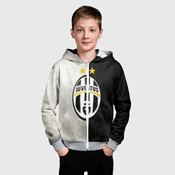 Толстовка на молнии детская FC Juventus W&B, цвет: 3D-меланж — фото 2