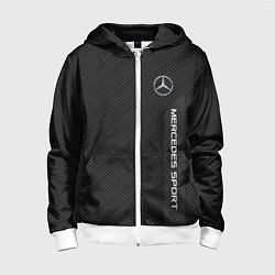 Толстовка на молнии детская Mercedes AMG: Sport Line, цвет: 3D-белый